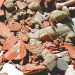escombro de demolición de edificio
